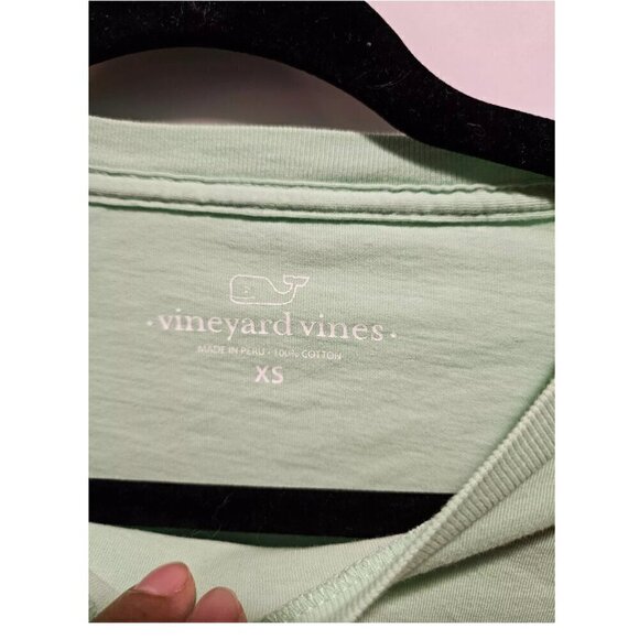 VINEYARD VINES Men's VV-98 Tonal Print L/S Pocket T-Shirt Size XS Mint Sprig - Picture 3 of 6